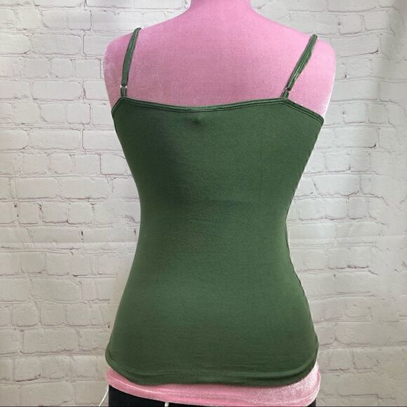 BEBE SPORT green spaghetti strap tank top Large. Great condition - Picture 7 of 7